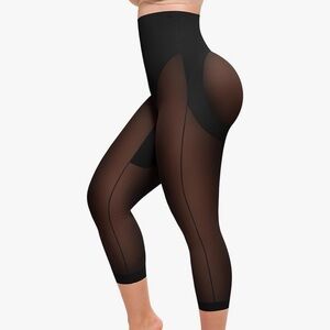 SHAPELLX Women’s Butt Shaping Panties With Tummy Control,High Waist Mesh Girdle